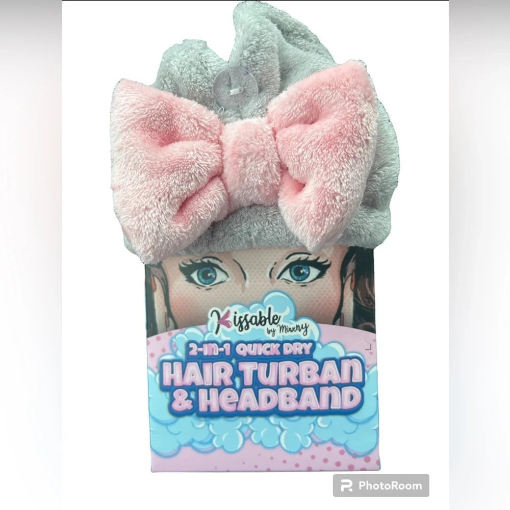 NWT 2 in 1 Quick Dry Hair Turban and Headband